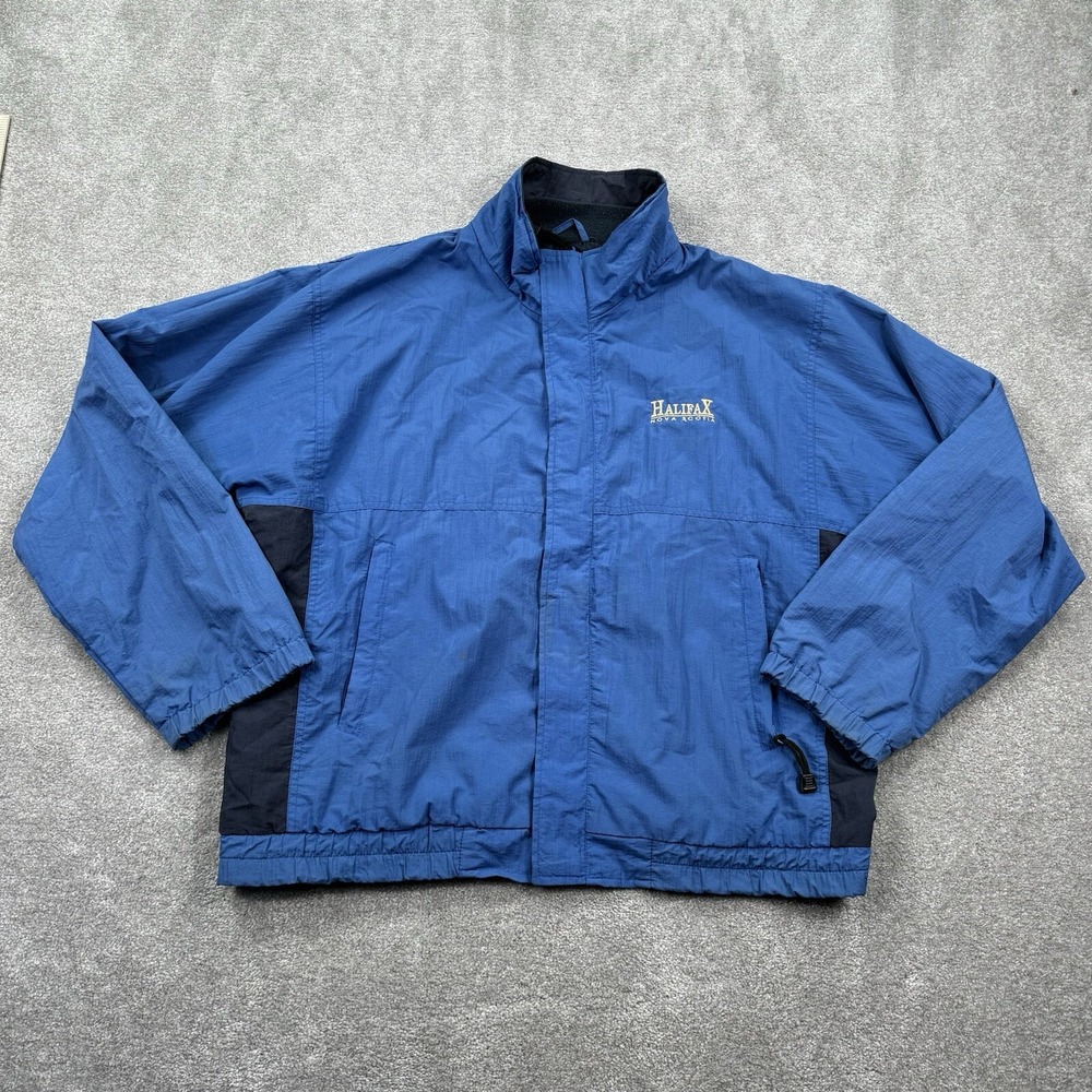 Western Concepts Jacket Mens Medium Blue Halifax Nova Scotia Vintage 90s Nylon
